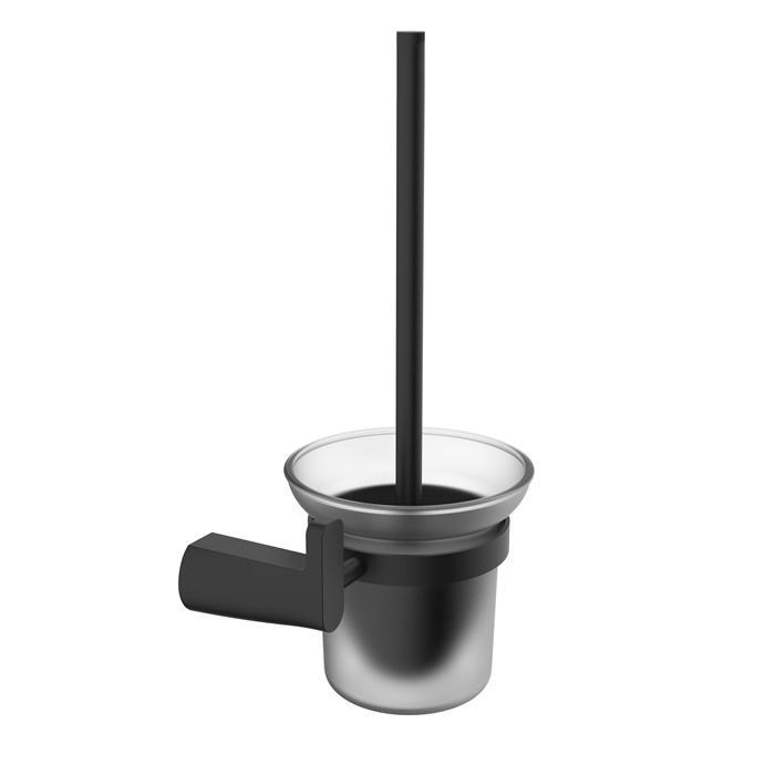 Matte Black Brass Toilet Brush Holder 8707B