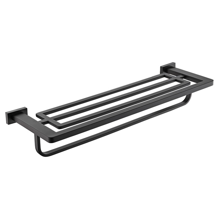 Matte Black Stainless  Steel Bathroom Towel Rack 1713b