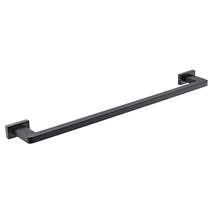 Matte Black Stainless Steel Towel Rail Single 1711b