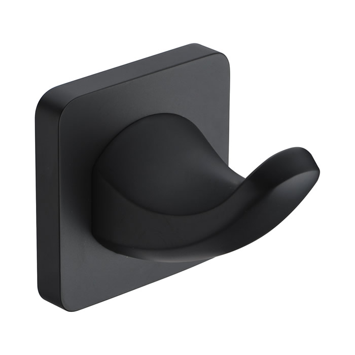 Brass+Zinc Matt black Robe Hook Single 3903B