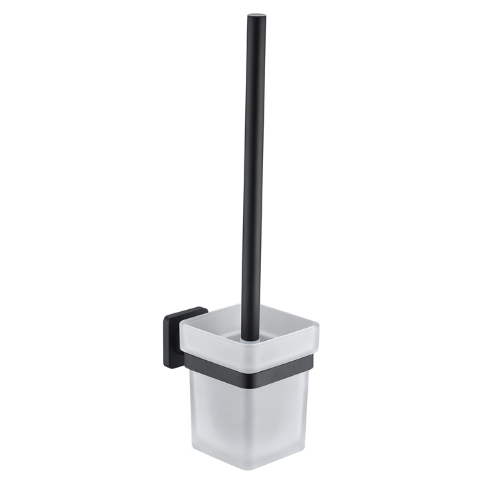 Matt Black Brass+zinc Toilet Brush Holder 3907b