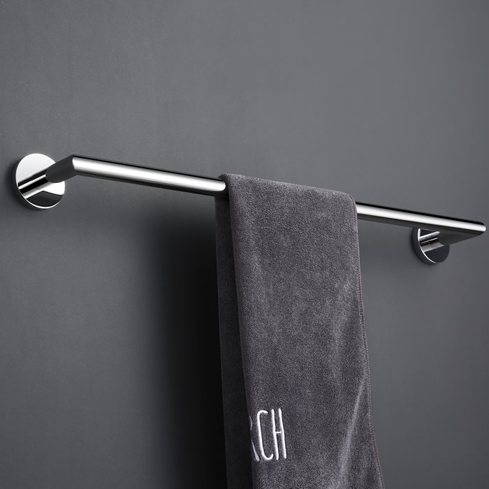 Chrome Bathroom Towel Rail Single 1411