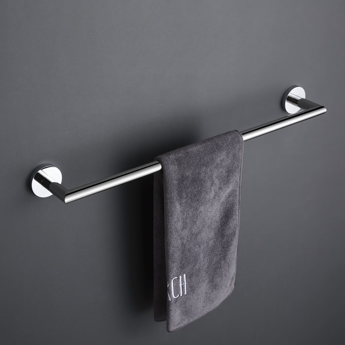 Chrome Bathroom Towel Rail Single 1411