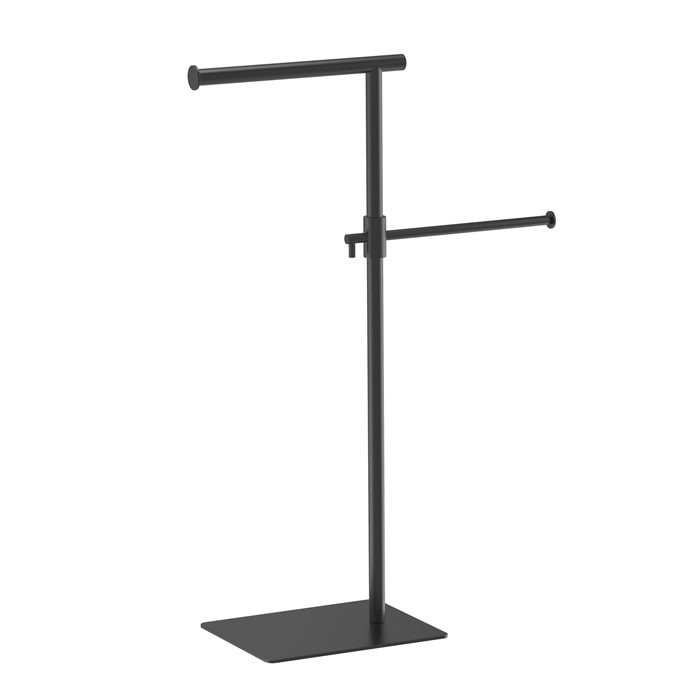 Freestanding Double Hand Towel Holder With Matte Black 10006B