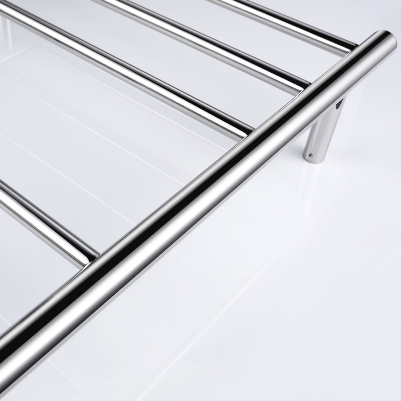 Polished Chrome Stainless Steel Heated Towel Rack 6 Bar