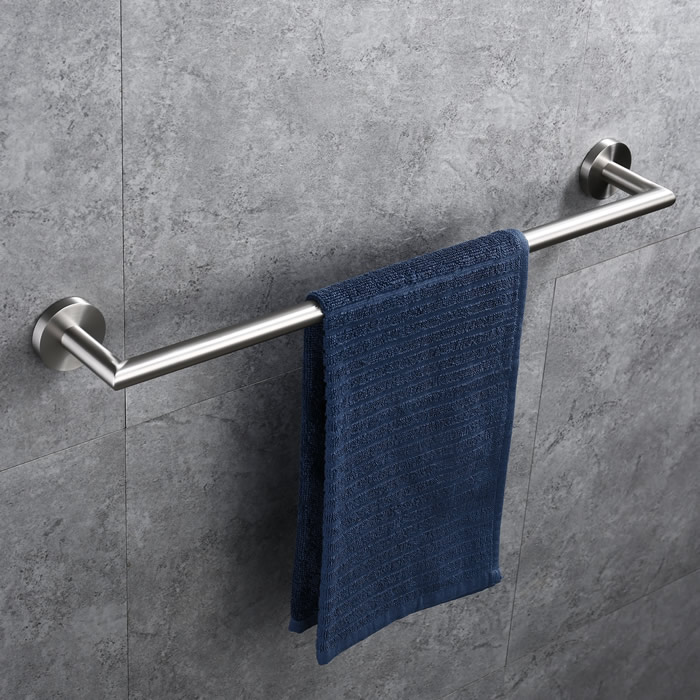 Brushed Nickel Towel Rail Single 1411BN