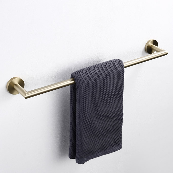 Brushed Brass Towel Rail Single 1411BB