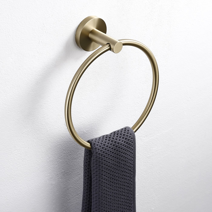 Brushed Brass Stainless Steel  Towel Ring 1404bb