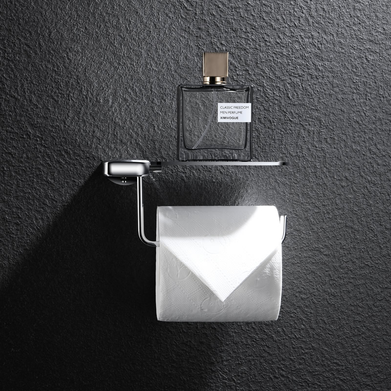Wall Mounted Bathroom Zinc Alloy Toilet Paper Holder With Chrome 1908CR