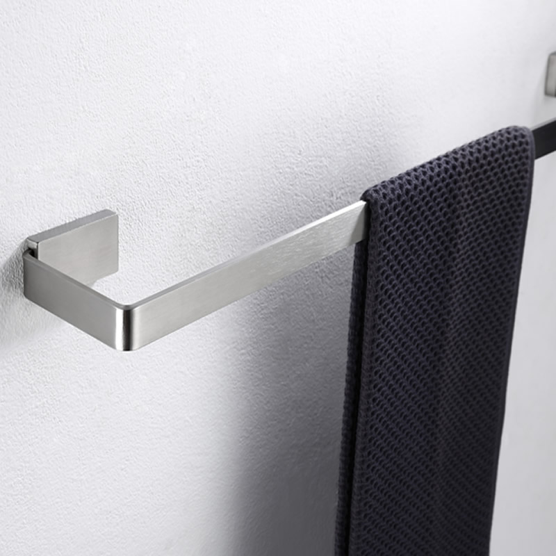 Bathroom Wall-mounted Square Towel Rail With Brushed Finishing 6011