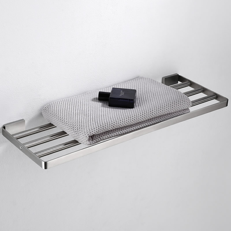 Bathroom Square Modern Towel Rack With 304 Stainless Steel Brushed Finishing 6013