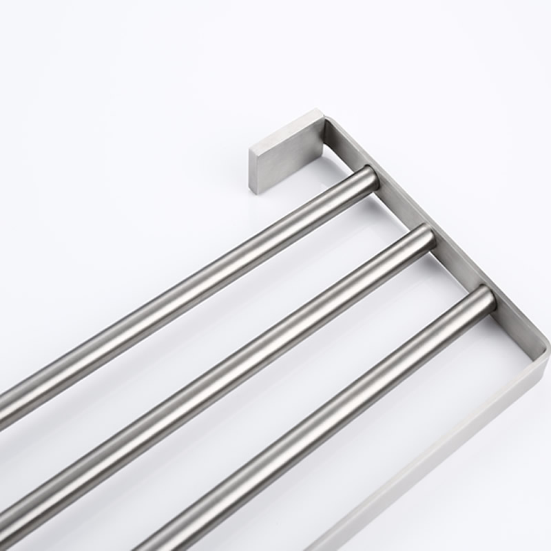 Bathroom Square Modern Towel Rack With 304 Stainless Steel Brushed Finishing 6013