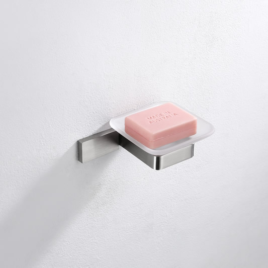 Bathroom Square Soap Dish With Brushed Finishing 6005