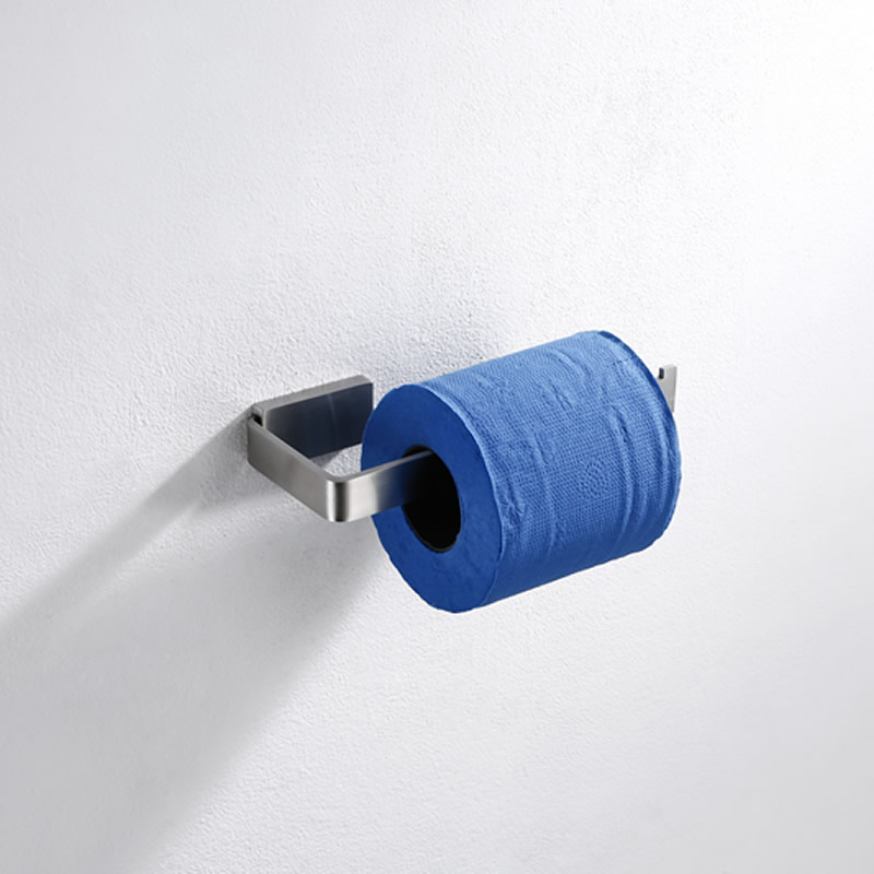 Bathroom wall-mounted toilet roll holder with brushed finishing 6008