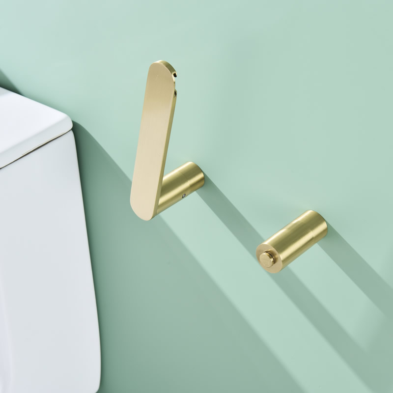 Pivoting Toilet Paper Holder Brushed Brass