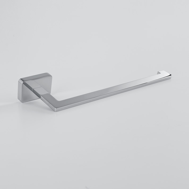 Square bathroom towel ring with chrome plated