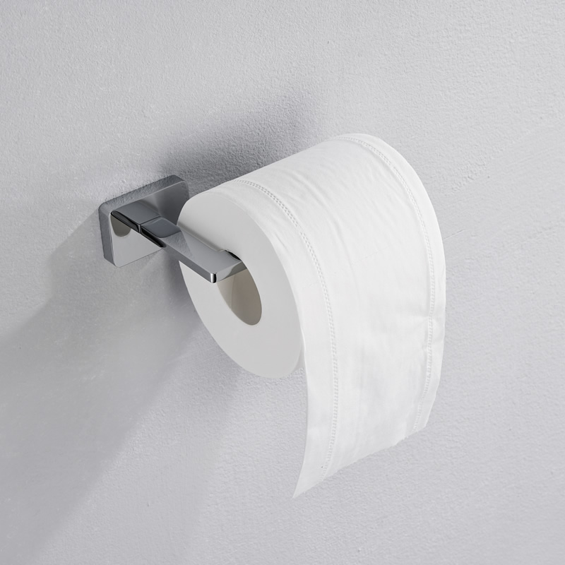 Chrome plated toilet paper holder