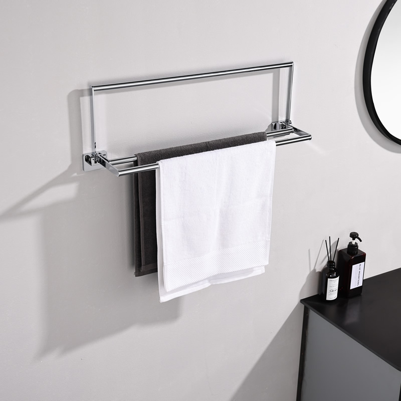 Bathroom folding towel holders chrome plated